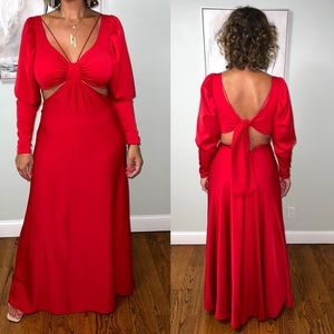 VICKY TCHERASSI RED WARSHA DRESS SIZE M